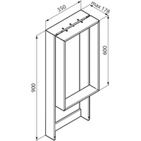 Planchet Novellini Kuadra voor Douchewand 90x35x18 cm Chroom