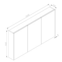 Badkamermeubelset Sanimar Murcia 120 cm Inclusief Spiegelkast Wit