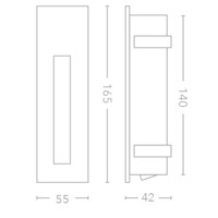 Inbouw Led-Spot Bellezza Bagno Wesley IP65 2700 Kelvin 5,5x16.5x4,2 cm MOD1W LED Mat Wit