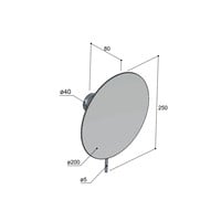 Vergrotingsspiegel Hotbath Cobber Wandmontage Draaibaar 20 cm Geborsteld Koper