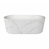 Best Design Vrijstaand Ligbad Best Design Bianco Marble 179x85x60cm Mat Marmerlook Wit Incl. Waste