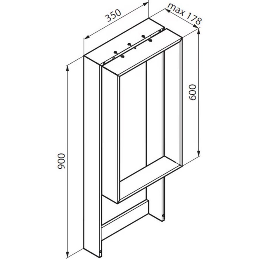 Planchet Novellini Kuadra voor Douchewand 90x35x18 cm Mat Zwart