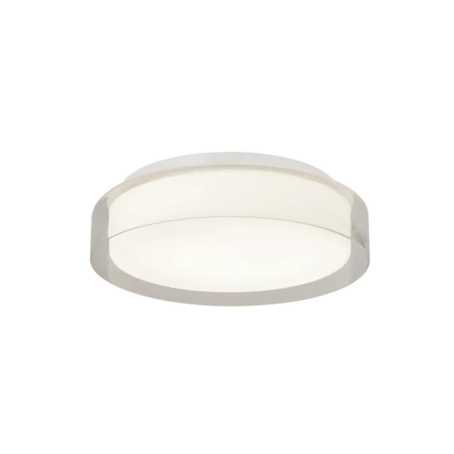 Plafond/Wandlamp Bellezza Bagno Bart IP44 3000 Kelvin 40x10,5 cm SMD LED Mat Wit Glas/Helder Glas