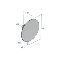 Vergrotingsspiegel Hotbath Cobber Wandmontage Draaibaar 20 cm Gepolijst Messing PVD