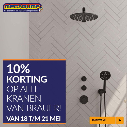 10% korting op kranen van Brauer