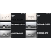 Delta-25 Drukplaat Mat-Chroom Voor De Up100 Inbouwreservoir