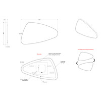 Spiegel Organisch INK SP23 100x60 cm Met Verlichting en Spiegelverwarming Links Geborsteld RVS