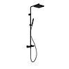 Thermostatische Stortdoucheset Hotbath Gal 128 cm Mat Zwart