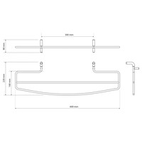 Handdoekbeugel voor Radiatoren Sapho 60x21.4 cm Wit