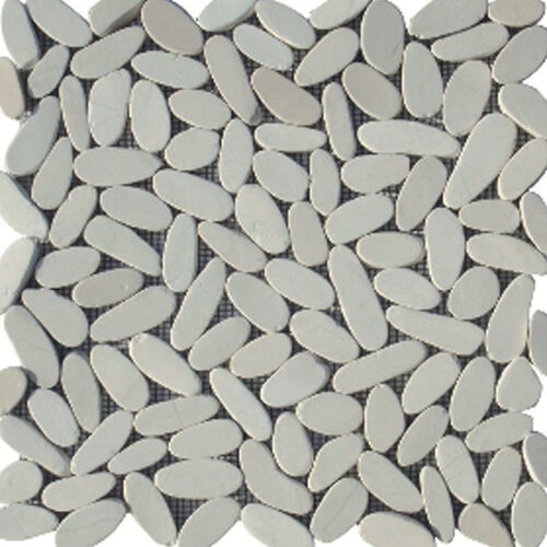 Slice Pebble White Kiezel 30x30 per vel 