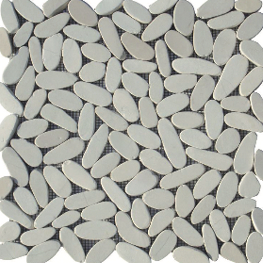 Slice Pebble White Kiezel 30x30 per vel Slice