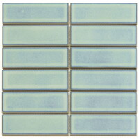 Mozaïek Barcelona 29.1x29.7 cm Geglazuurd Porselein Rechthoek Glans Turquoise (Prijs Per 0,86 m2)