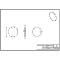 Ink Spiegel Rond Geborsteld RVS Aluminium Kader 40 x 3,5 cm