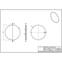 Ink Spiegel Rond Geborsteld Koper Aluminium Kader 60 x 3,5 cm