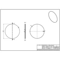 Ink Spiegel Rond Geborsteld RVS Aluminium Kader 100 x 3,5 cm