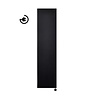 Radiator Sanicare Denso 180 x 40 cm. Mat Zwart Met Thermostaat Chroom Linksonder