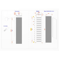 Radiator Elektrisch Design Sanicare Denso 180 x 40 cm. Mat Zwart Thermostaat Zwart Rechtsonder