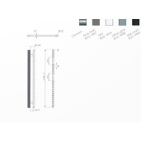 Radiator Sanicare Denso Met Wifi 111,8 x 45 cm Wit Met Thermostaat Chroom