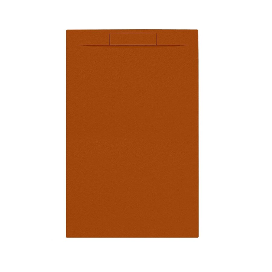 Douchebak + Sifon Allibert Rectangle 140x90 cm Satijn Koper Oranje