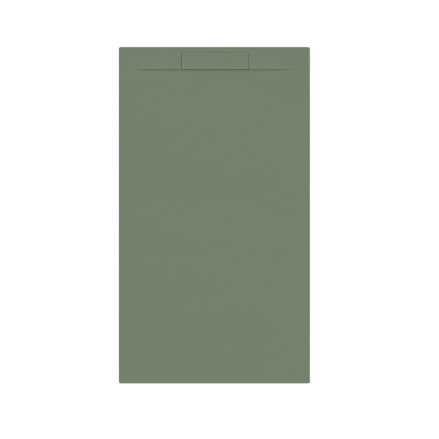 Douchebak + Sifon Allibert Rectangle 140x80 cm Eucalyptus Groen