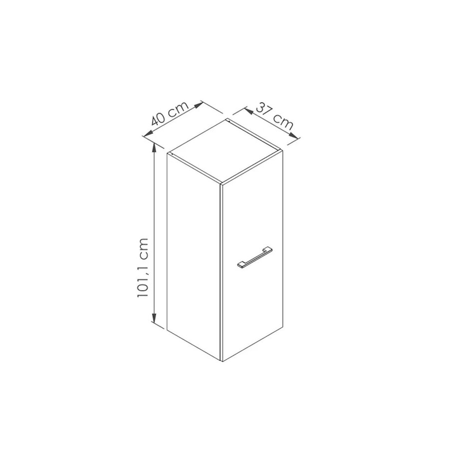 Badmeubelkast Allibert Nano 40 cm Halve Badmeubelkast Alphenwit