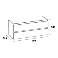 Meubelset Brauer Solution 120 Sahara 2 Lades Met Wastafel Furiosa Glanzend Wit 0 Kraangaten