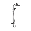 Hansgrohe Regendouche set HansGrohe Vernis Shape Showerpipe 230 1 Jet met Douchethermostaat EcoSmart Mat Zwart