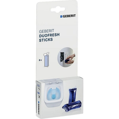 Toiletsticks Geberit Duofresh Voor Blauw Kleurend Spoelwater 8 Stuks 