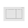Drukplaat Geberit Omega 30 voor 2-toets Spoeling met Mat Witte Designstroken Wit
