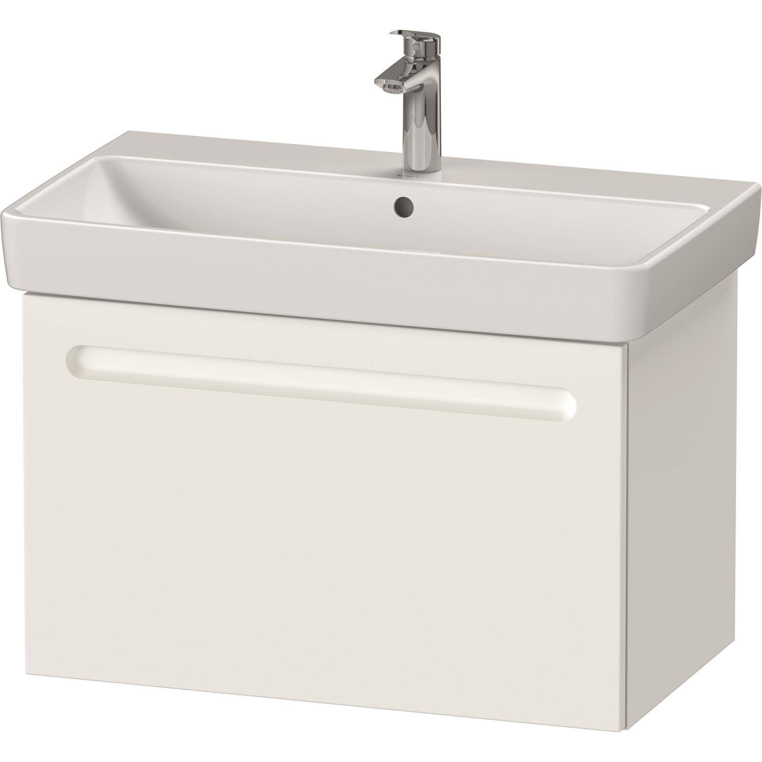 Wastafelkast Duravit No.1 Met 1 Lade 74x42.6x47.8 cm Met Geïntegreerde Greep Mat Wit Duravit