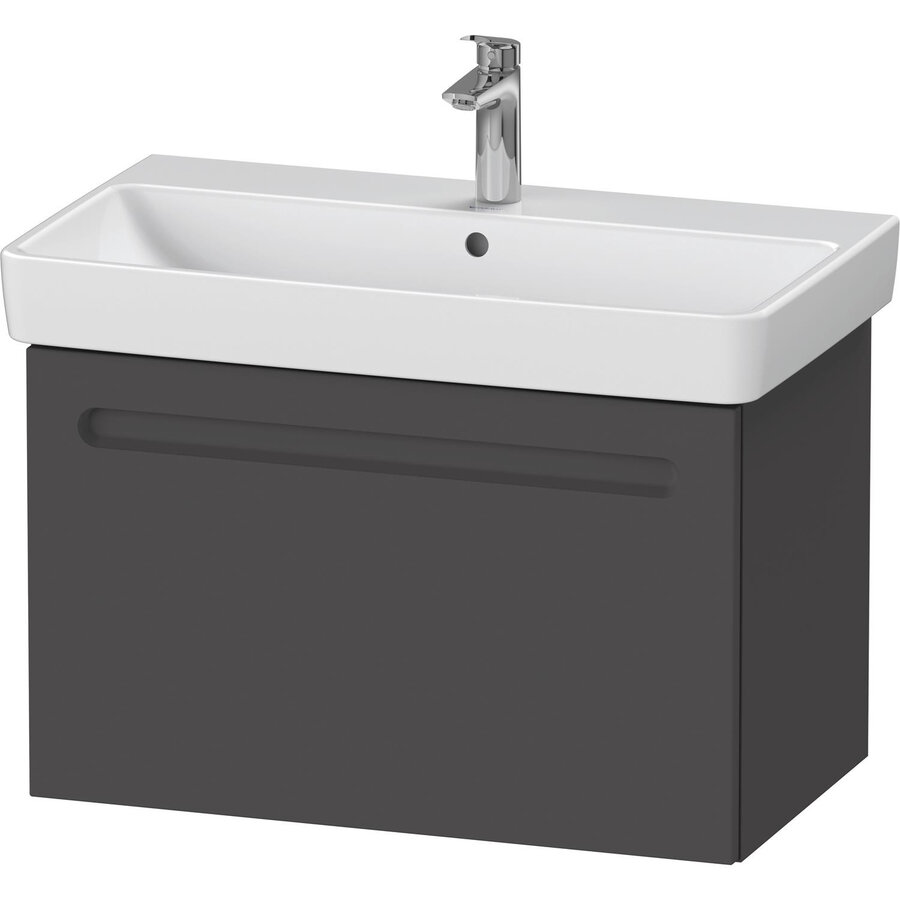 Wastafelkast Duravit No.1 Met 1 Lade 74x42.6x47.8cm Met Geïntegreerde Greep Mat Grafiet