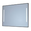 Sanicare Spiegel Sanicare Q-Mirrors 80x70 cm Vierkant Met Links & Rechts LED Cold White, Omlijsting Chroom incl. ophangmateriaal Met Afstandsbediening