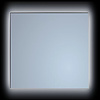 Sanicare Spiegel Sanicare Q-Mirrors 60x70 cm Vierkant Met Rondom LED Warm White, Omlijsting Aluminium incl. ophangmateriaal Zonder Schakelaar