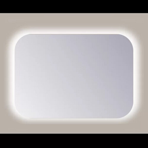 Spiegel Sanicare Q-Mirrors 75x60 cm Rechthoek Met Rondom LED Warm White en Afstandsbediening incl. ophangmateriaal 