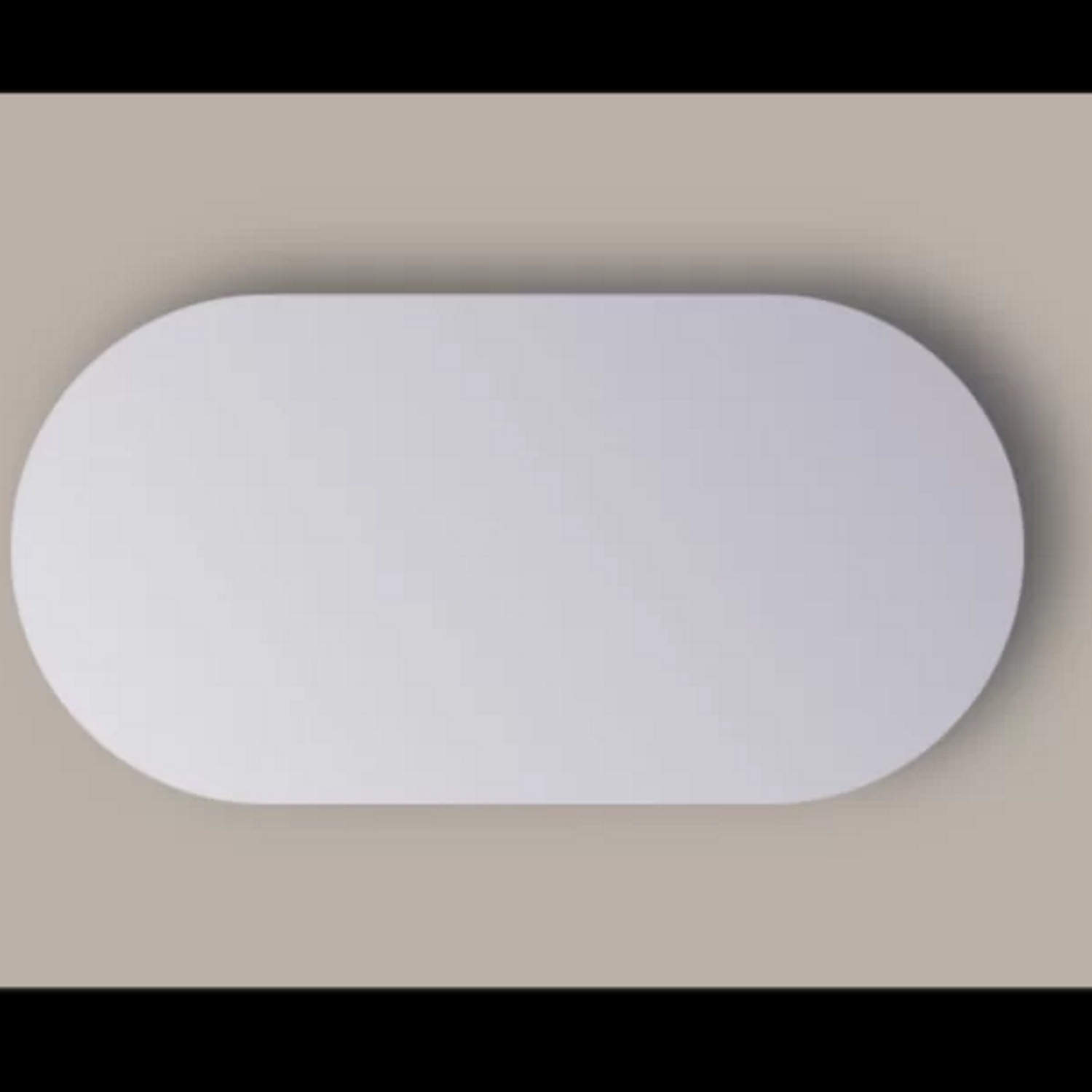 Spiegel Sanicare Q-Mirrors 70x120 cm Ovaal-Rond incl. ophangmateriaal Sanicare