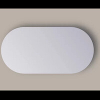 Spiegel Sanicare Q-Mirrors 100x70 cm Ovaal/Rond Met Rondom LED Warm White  incl. ophangmateriaal