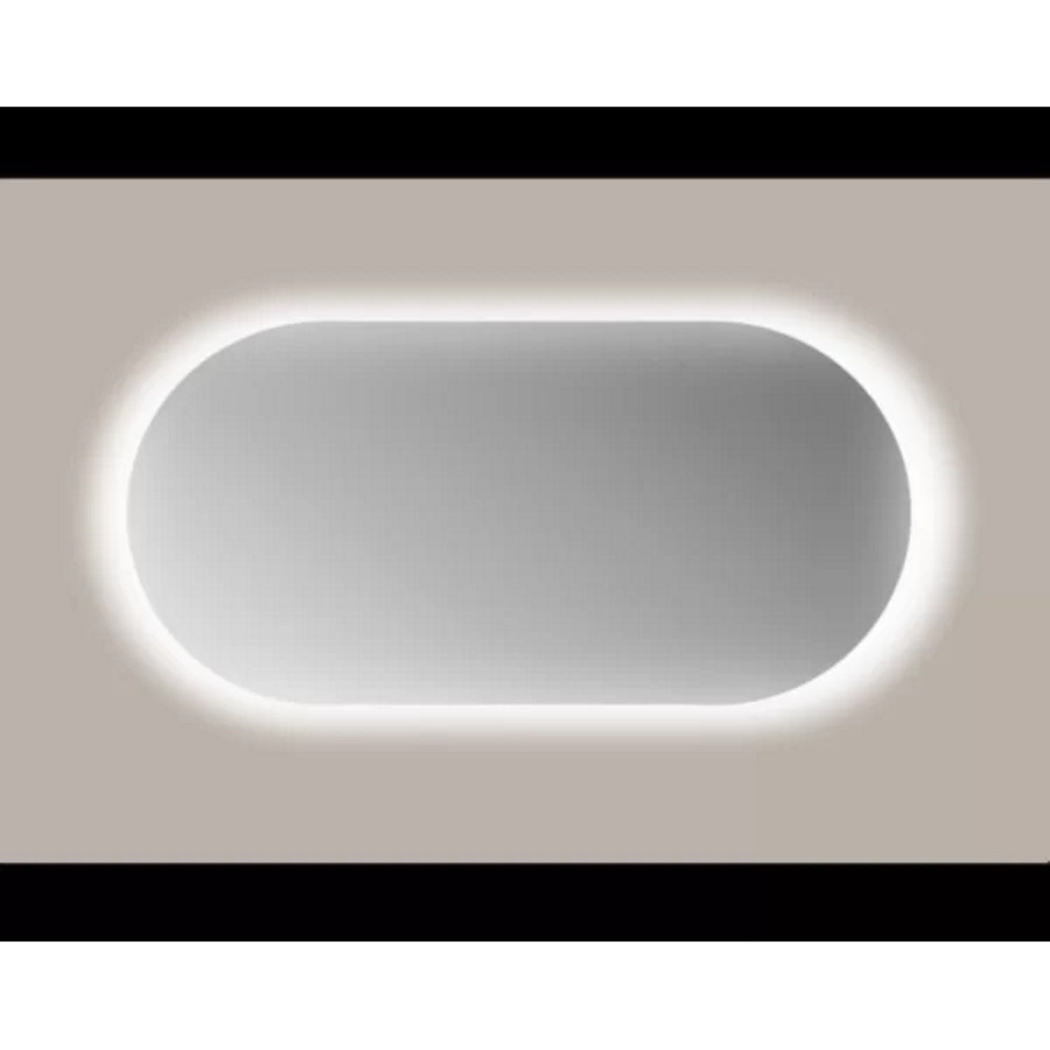 Spiegel Sanicare Q-Mirrors 100x70 cm Ovaal Met Rondom LED Cold White en Afstandsbediening incl. ophangmateriaal Sanicare