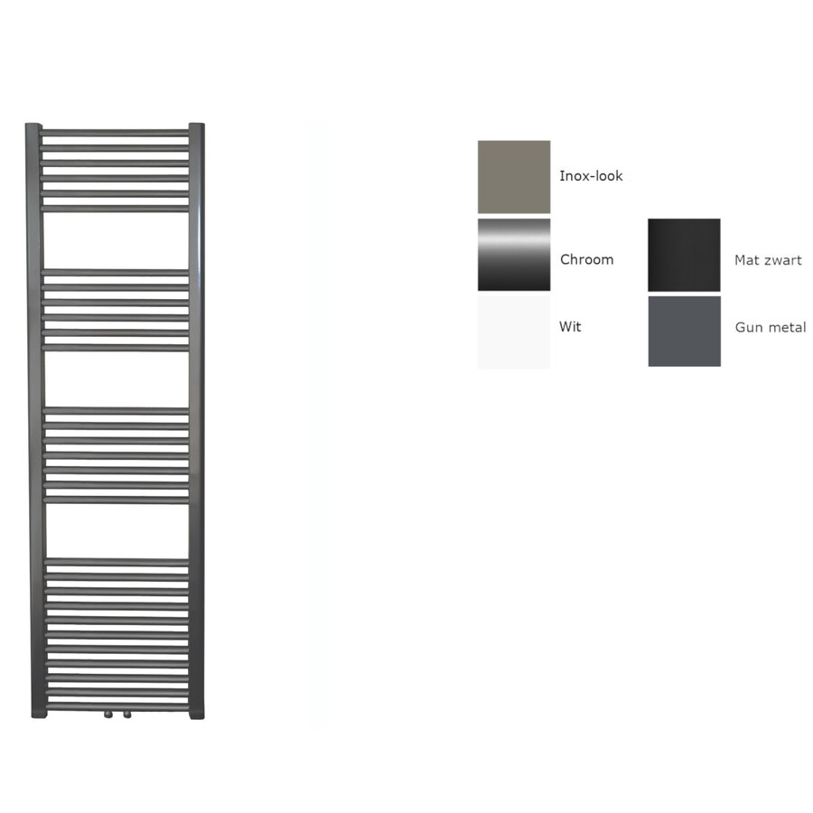 Sanicare design radiator midden aansluiting recht 160 x 45 cm. Gunmetal