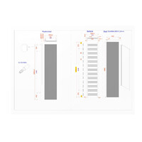 Radiator Sanicare Denso 180 x 40 cm. Mat Zwart Met Thermostaat Zwart Linksonder