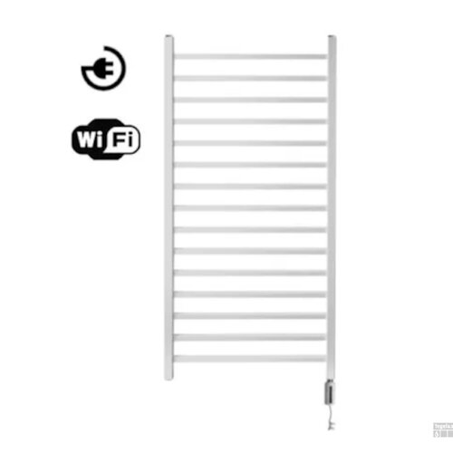 Radiator Sanicare Qubic Met Wifi 126,4 x 60 cm Wit Met Thermostaat Zwart 