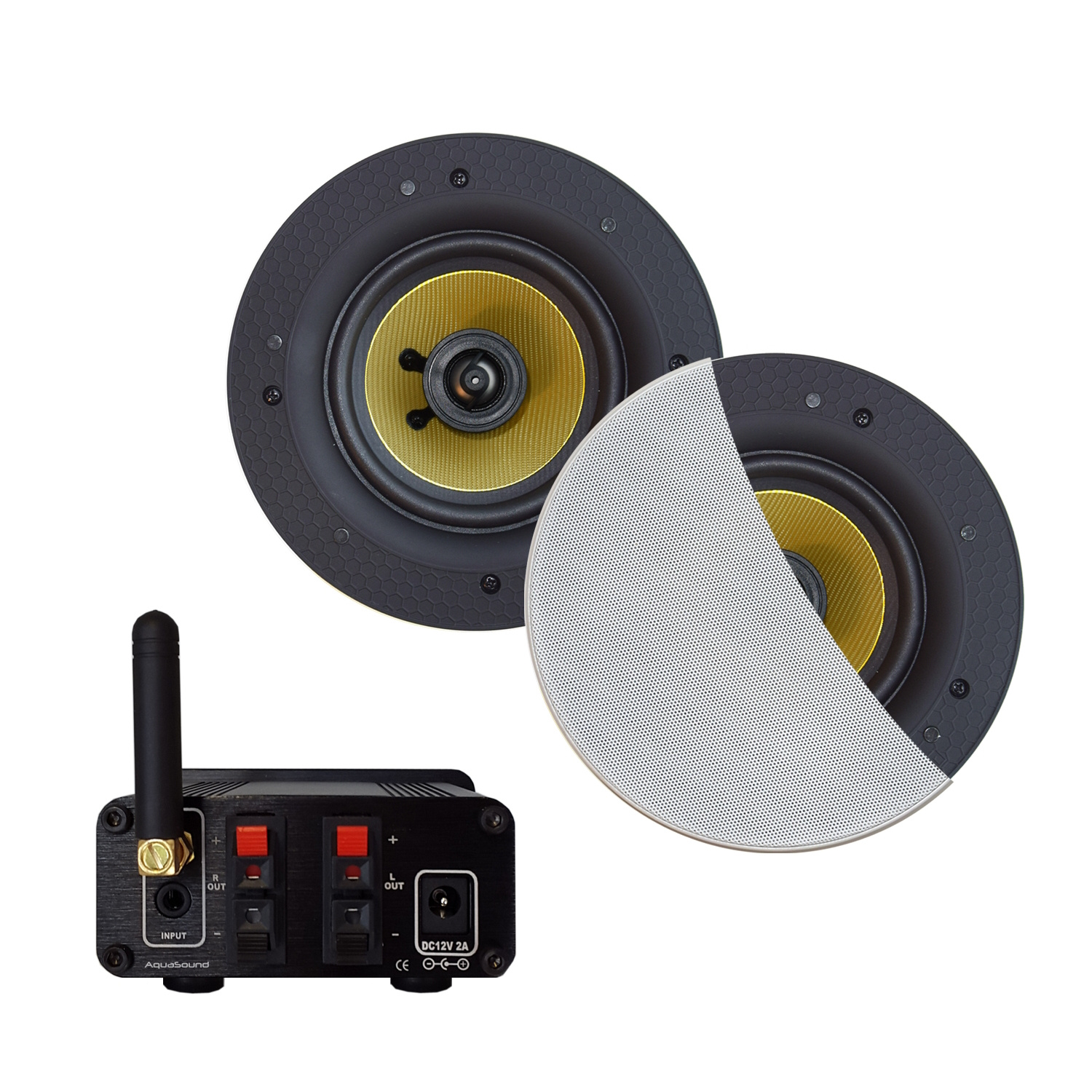 BMN70EASY-ZW Bluetooth versterker 70 Watt met Zumba speakers