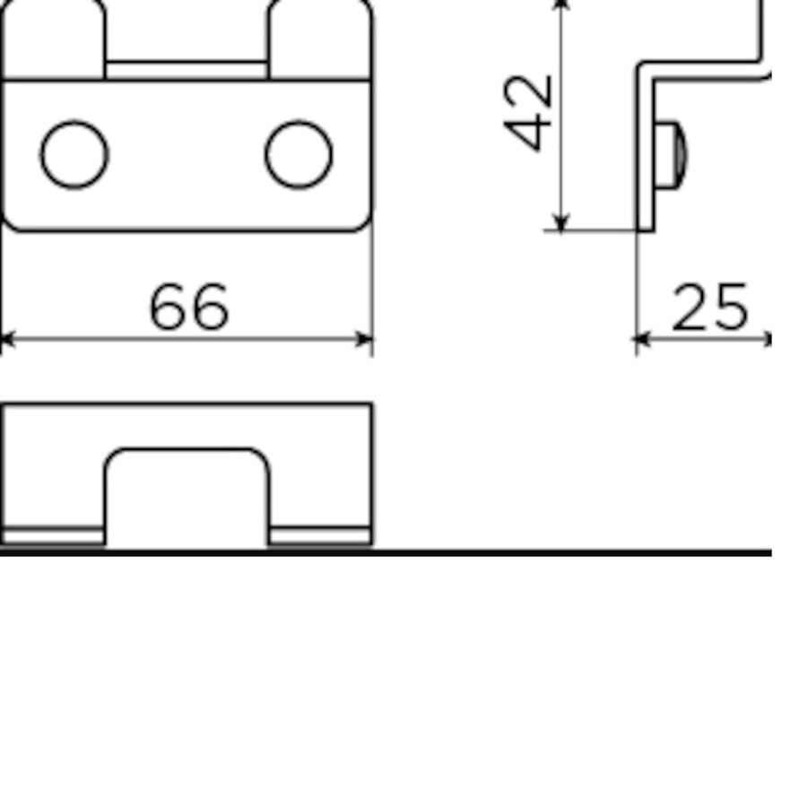 Dubbele Handdoekhaak Clou Fold 3,7 x 6,6 cm Mat Zwart