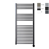 Sanicare Radiator Sanicare Snode 111,8 x 45 cm Gunmetal Thermostaat Chroom Rechtsonder