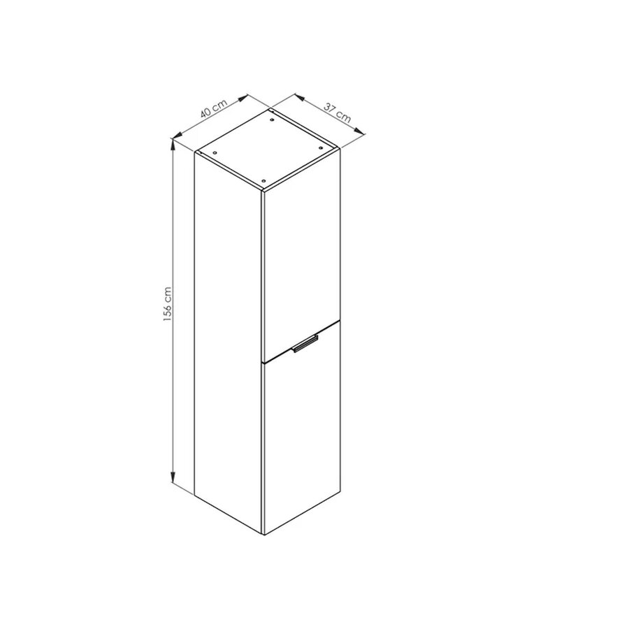 Badmeubelkast Allibert New York 40x156 cm Eik Sorano