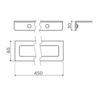 Handdoekrek Clou Fold 3 x 45 cm Mat Zwart