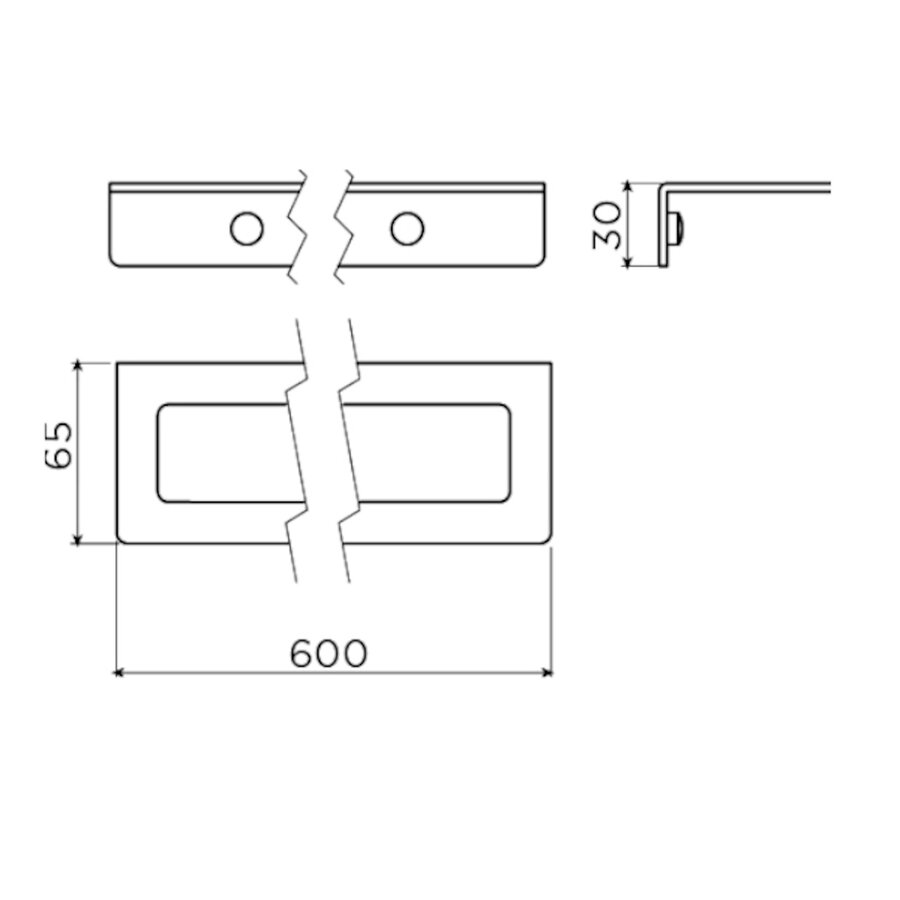 Handdoekrek Clou Fold 3 x 60 cm Chroom