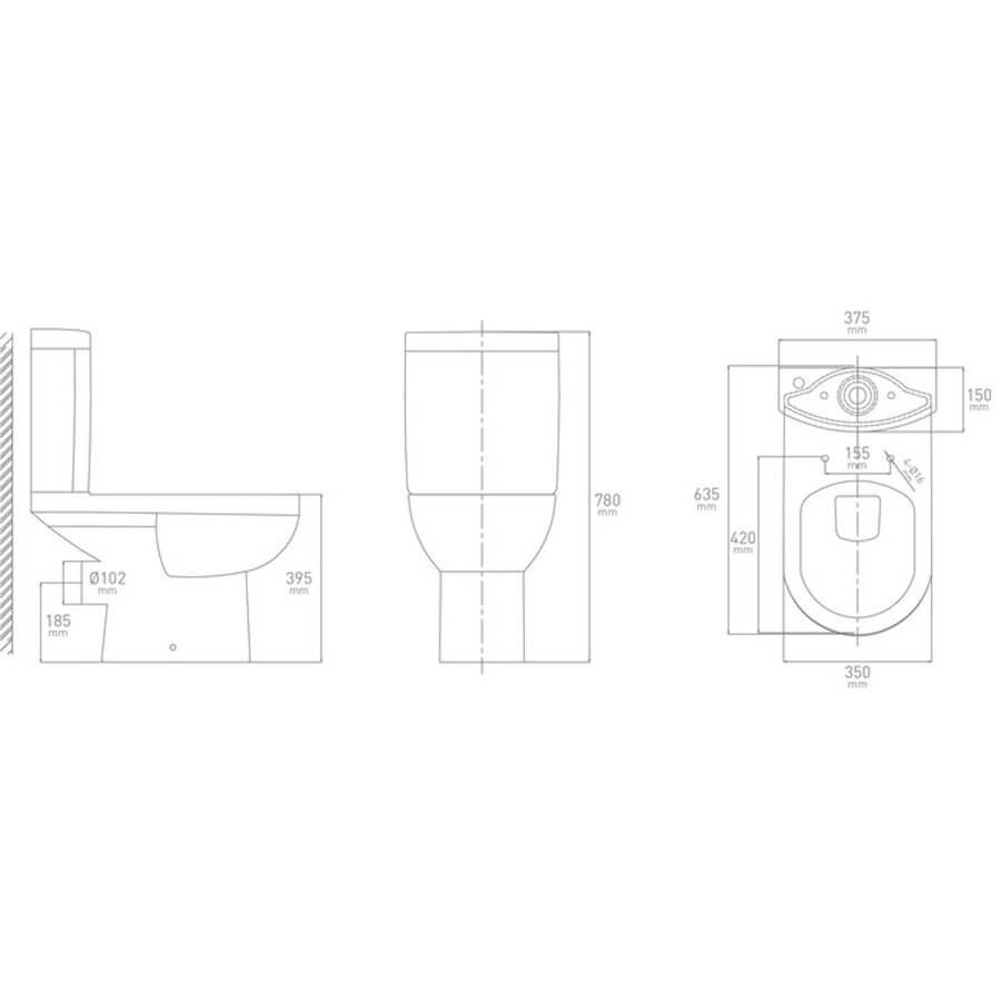 Duoblok VM Cobra Compleet Staand Toilet (PK) Met Softclose Zitting en Spoelbak