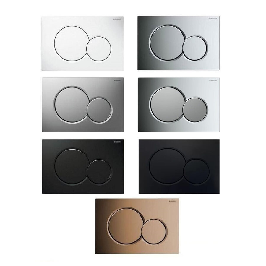 Geberit UP320 Toiletset Compleet | Inbouwreservoir | Mudo Mat Grijs Randloos | Drukplaat