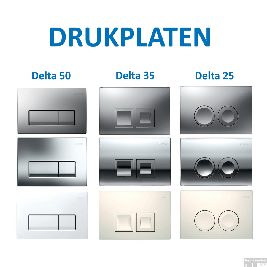 Geberit UP100 Toiletset Compleet | Inbouwreservoir | Grijs Mudo Randloos | Drukplaat Design