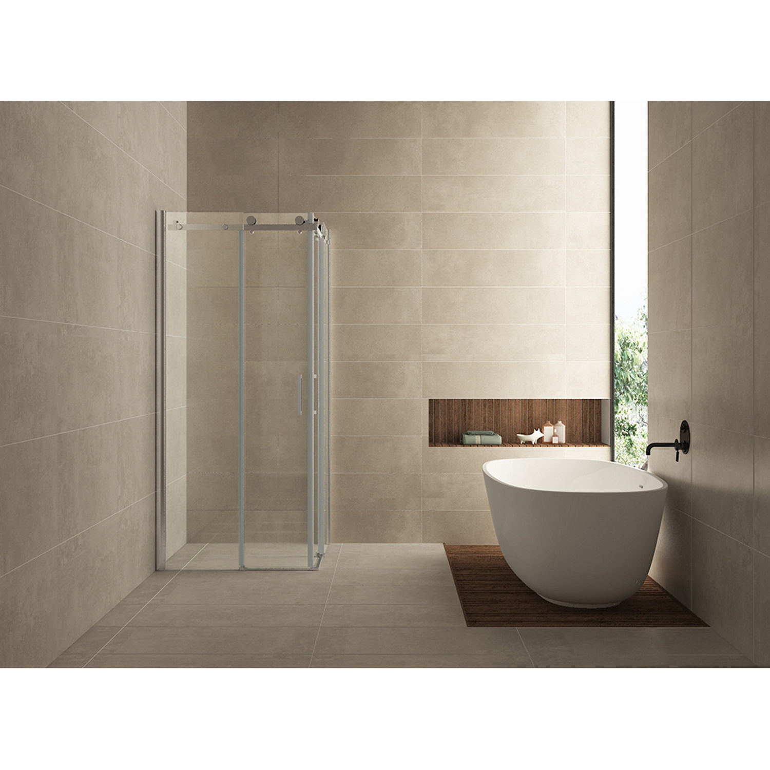 Wiesbaden Douchecabine Hoekinstap Inclusief Twee Schuifdeuren 90x90x200 cm 8 mm NANO Glas